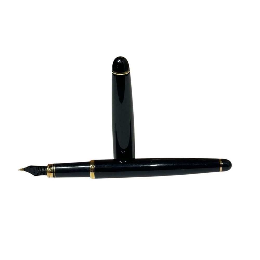 Colibri Classic Fountain Pen Black with Goldtone Accents Vintage 1990's - Picture 3 of 10